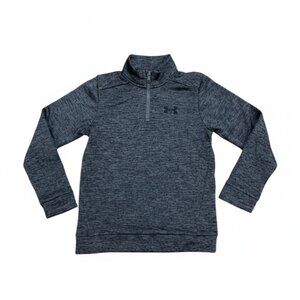 Under Armour Boy's Fleece Quarter Zip Pullover Dark Gray Youth Medium NEW